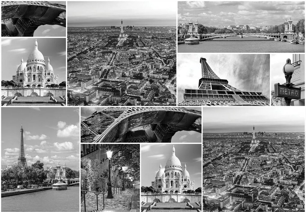 Fototapet - Monumentele Parisului (254x184 cm)