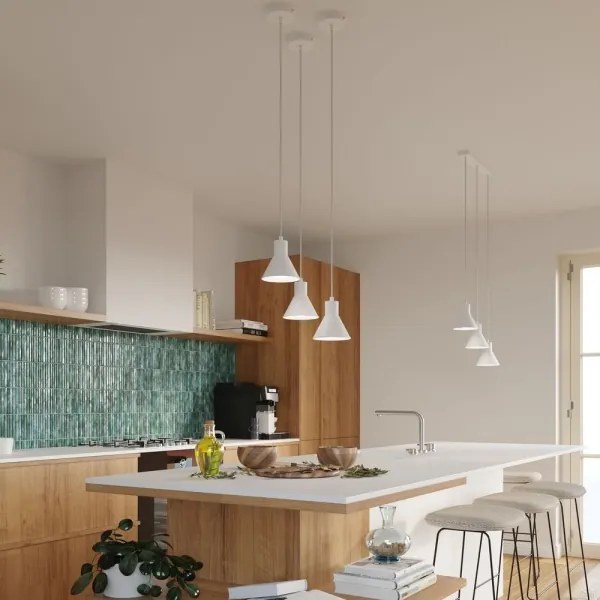 Lustră pe cablu TALEJA 1xE27/60W/230V albă Sollux SL.0983