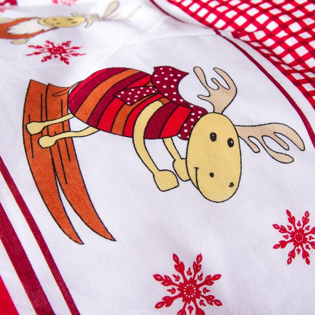 Lenjerie pat Crăciun 4Home Renii, din bumbac, 160 x 200 cm, 70 x 80 cm