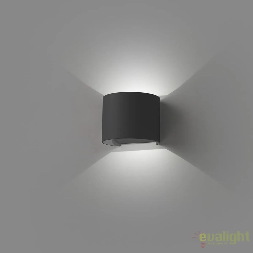 Aplica de perete LED exterior IP54 stil decorativ SUNSET neagra 70687