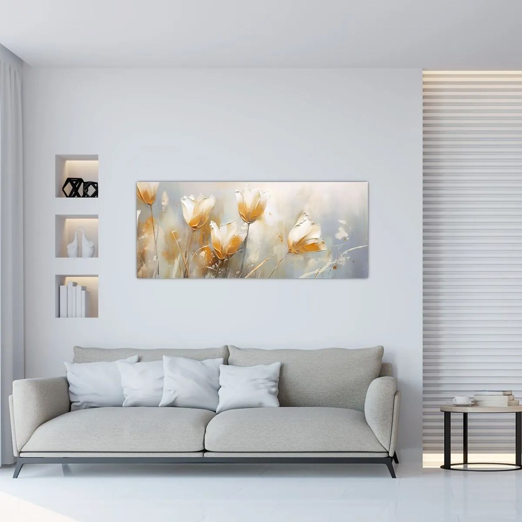 Tablou - Pictura de lalele (120x50 cm)