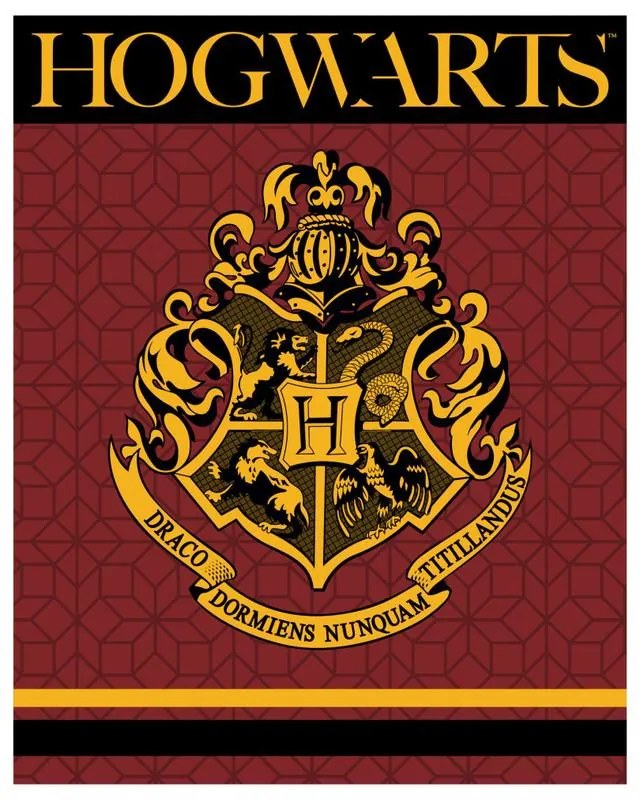 Harry Potter Crest pătură coral fleece 120x150cm