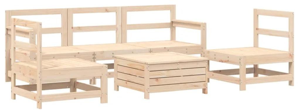 3250744 vidaXL Set canapea de grădină, 6 piese, lemn masiv de pin