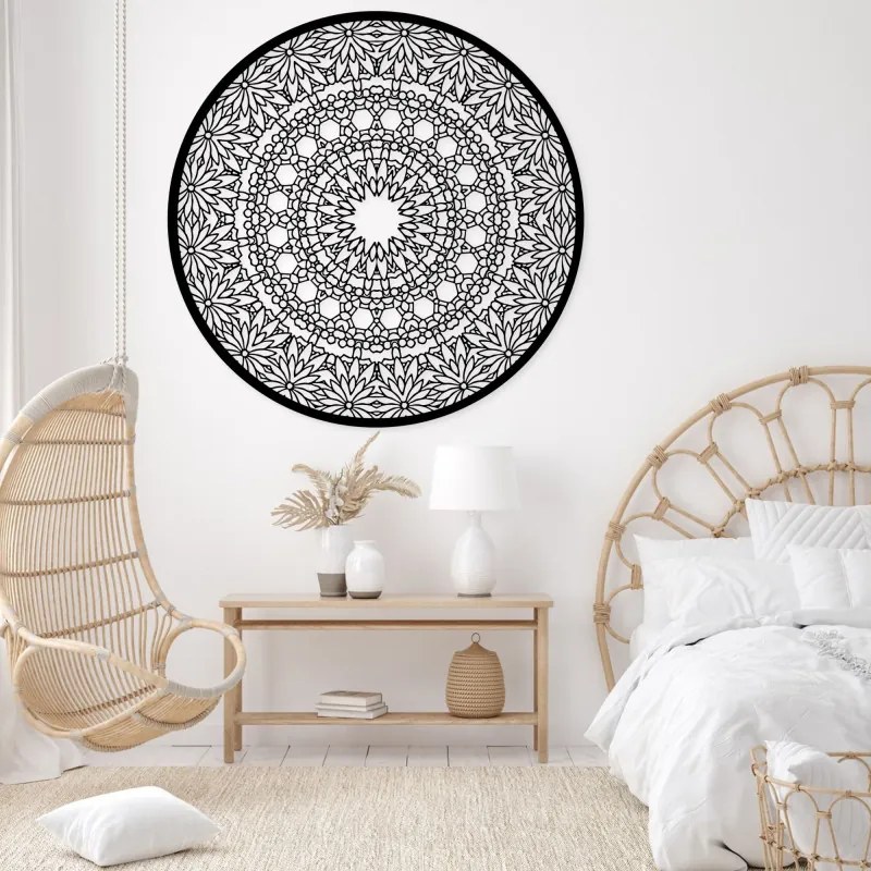 SENTOP | Mandala luxoasă din lemn pe perete, decorațiune interioară 3D | HELA