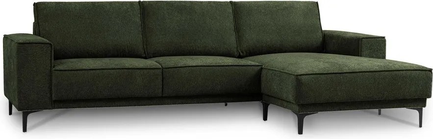 Colțar verde cu tapițerie din chenille (cu colț pe partea dreaptă/cu șezlong) Copenhagen – Scandic