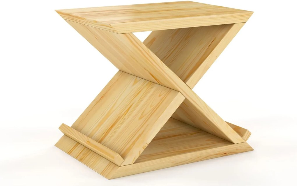Noptieră lemn masiv TerraCraft 1 Sertar Pin, 42 × 35 × 40 cm - Wenge