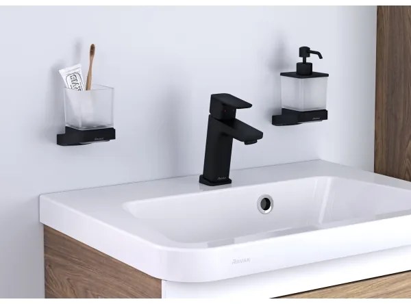 Ravak X070150 - Baterie pentru lavoar FREE, 17,2 cm, neagră
