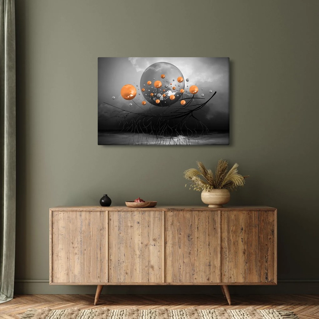 Tabloul cu bile portocalii (90x60 cm)
