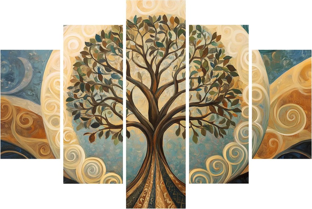 Tablou – Arborele vieții și spirale (150x105 cm)