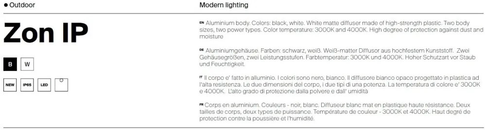 Spot LED aplicat iluminat exterior IP65 Zon IP 30W alb