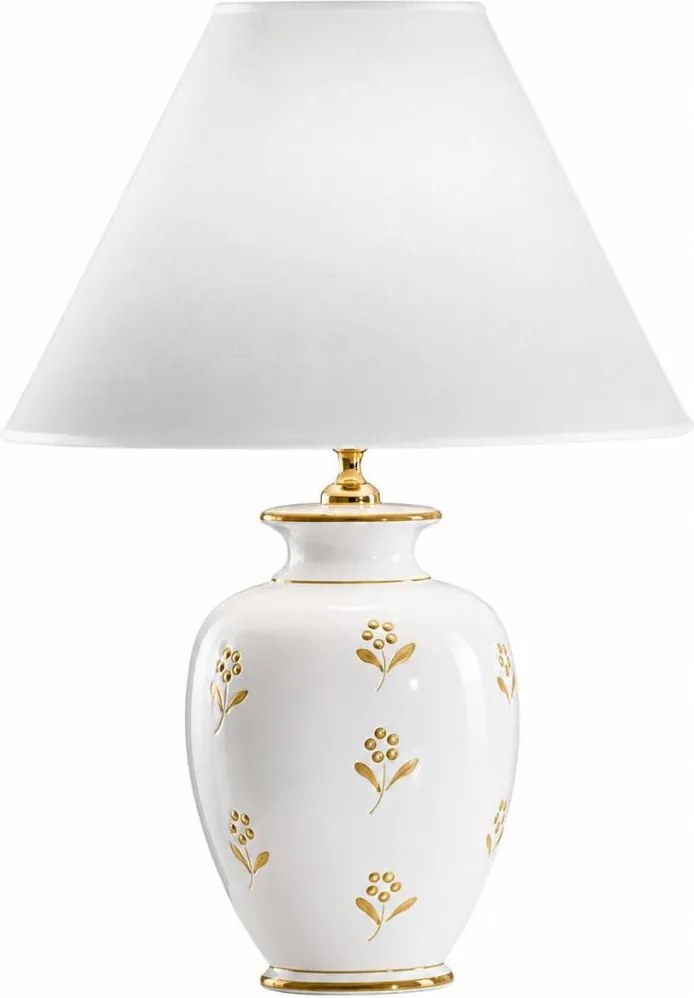 kolarz 731.70W.160 - Lampă de masă NONNA 1xE27/100W/230V flori alb/auriu