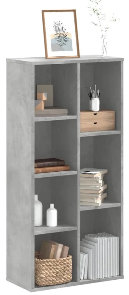 vidaXL Bibliotecă, gri beton, 50x25x105 cm, lemn compozit