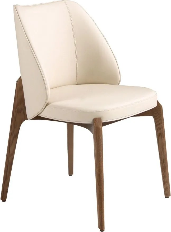 Scaun Lux tapitat cu piele sintetica Cream