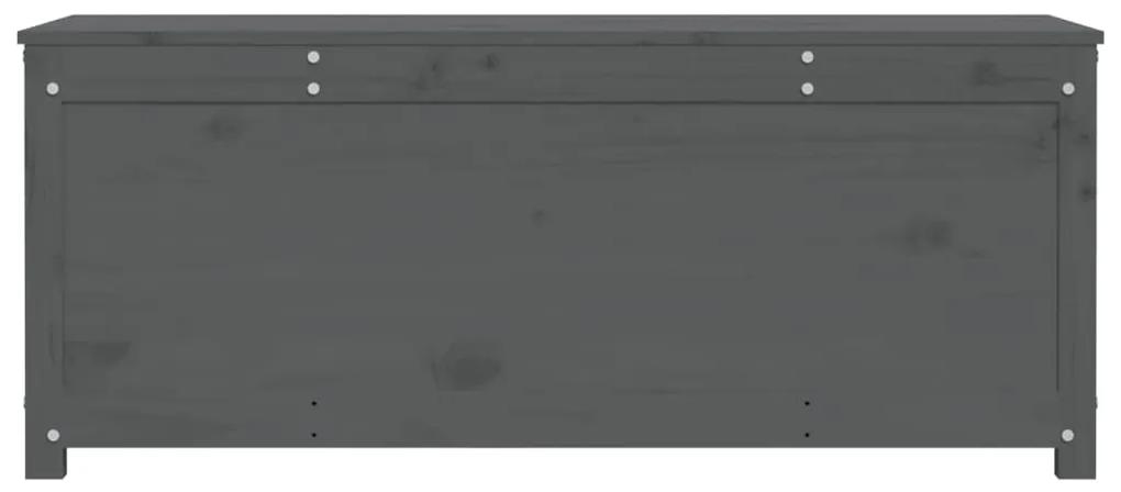 Cutie de depozitare, gri, 110x50x45,5 cm, lemn masiv de pin 1, Gri, 110 x 50 x 45.5 cm