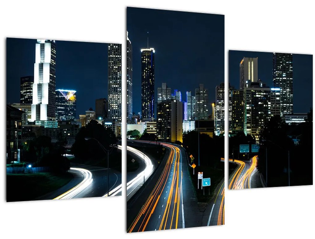 Tabloul metropolei nocturne (90x60 cm)