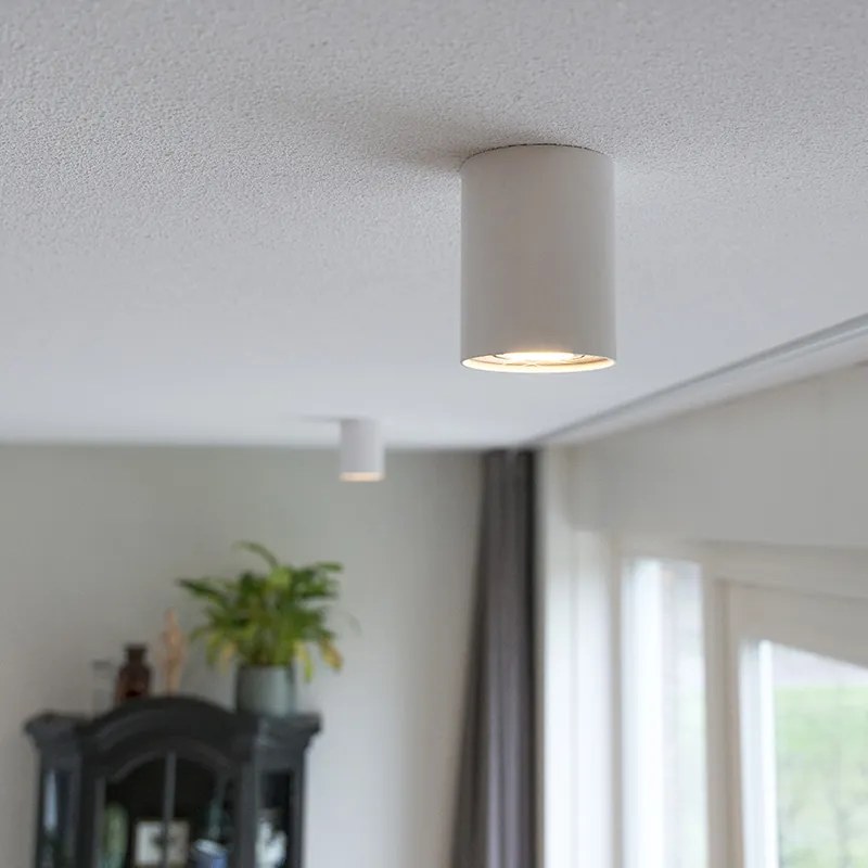 Spot modern din oțel alb, pivotant și inclinabil - Rondoo Up