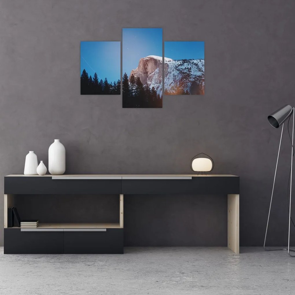 Tablou - Crestele munților noaptea (90x60 cm)