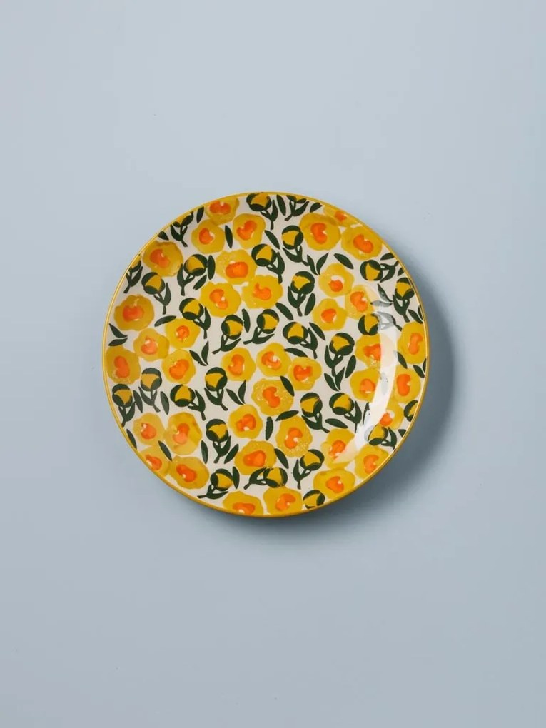 Farfurie din ceramica, D21cm Retro Flowers