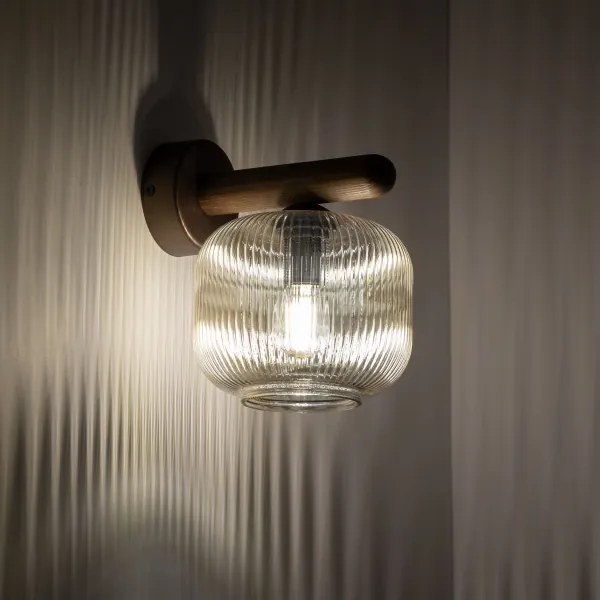 Lampă de perete SALVIA 1xE14/10W/230V maro/maro fumuriu