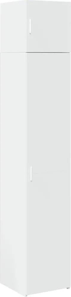 vidaXL Dulap depozitare slim alb 40x42,5x225 cm lemn prelucrat