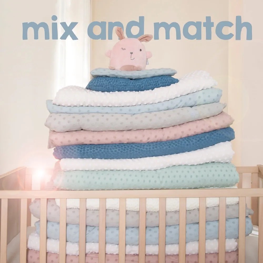 Lenjerie de pat pentru copii bej din amestec de bumbac pentru pătuț 80x80 cm Frosty Almond – Roba