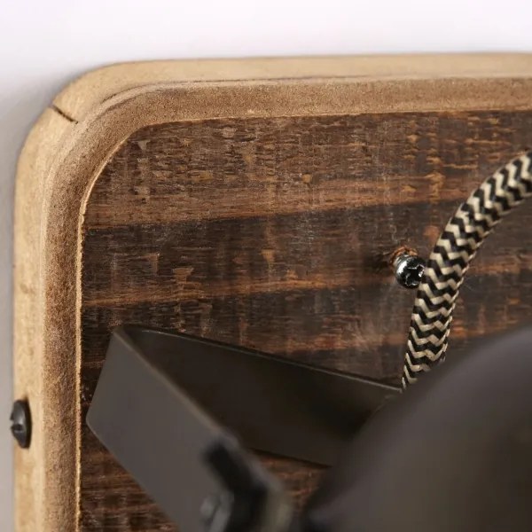 Brilliant - Aplică spot de perete CARMEN WOOD 1xGU10/5W/230V eucalipt