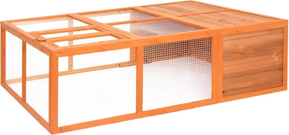 vidaXL Cușcă de animale pentru grădină, 150x100x50 cm, lemn masiv brad