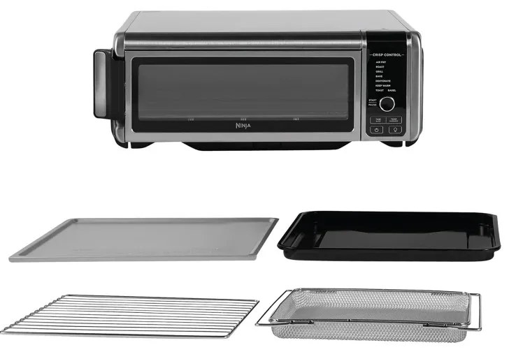 Cuptor multifunctional 8 in 1 Ninja SP101EU Foodi, 2400W, 10L, Air fry/Prajire/Coacere/Paine prajita, Compact, Inox