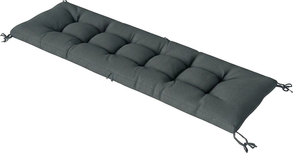 Outsunny Pernă pentru paleți detașabilă Pernă de șezut cu curele Pernă pentru paleți pentru majoritatea șezlongurilor 198x65x13cm Gri închis | Aosom Romania