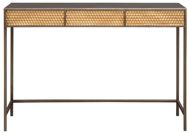 Consola din metal, cu finisaj auriu patinat, Brass