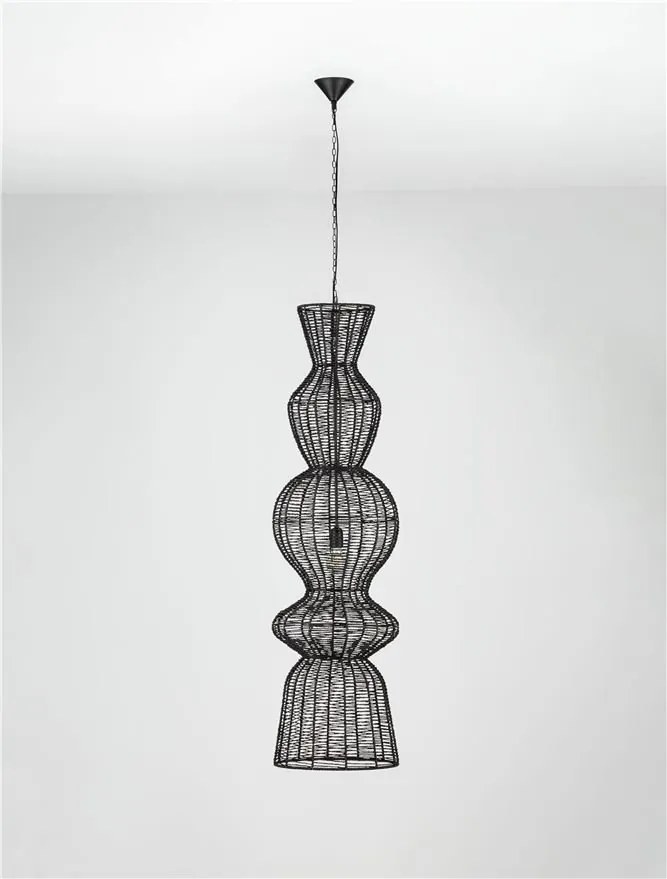 Lustra/Pendul design natural BREENA negru