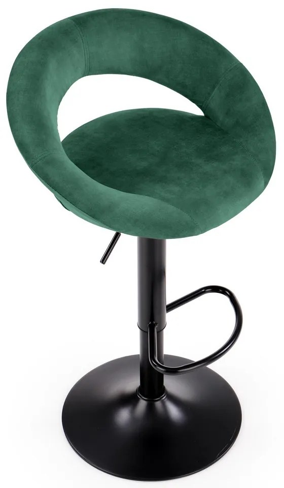 Scaun de bar Kaiden, verde/negru
