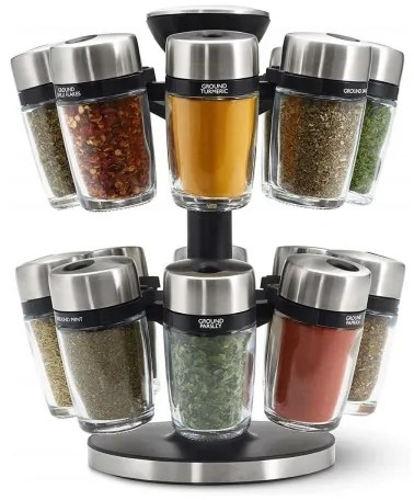 Cole&Mason MASTER - Suport rotativ cu 17 recipiente pentru condimente