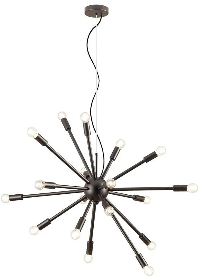 Lustră pe cablu Redo 01-2936 STELLAR 18xE14/25W/230V negru