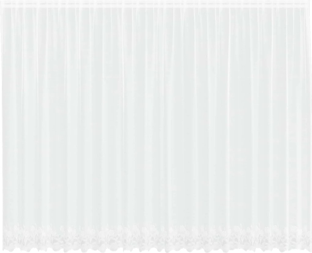 vidaXL Cortină din Dantelă cu perdele Alb 240 x 500 cm Poliester