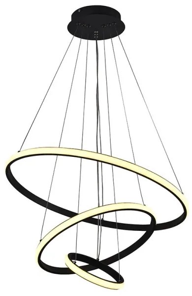 Brilagi - Lustru LED reglabil suspendat pe cablu CIRCLE, 90W, 230V, 3000-6500K, cu telecomandă