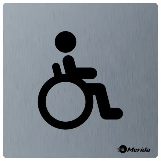 Pictograma Merida Stella - toaleta pentru persoane cu handicap, otel inoxidabil mat