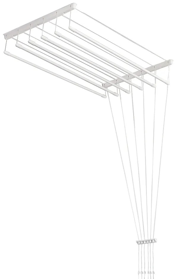 JAKS Uscător de rufe de tavan 6 tije alb Lungime: 110 cm