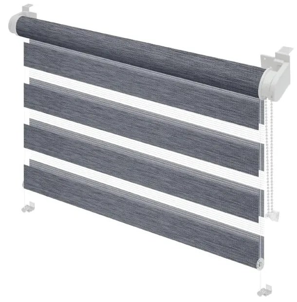 Jaluzea gri antracit zi/noapte 42,5x150 cm Zebra Silvalin – Gardinia