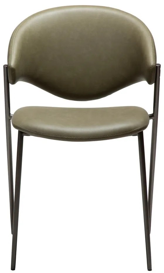 Scaun de dining kaki din imitație de piele Zone – DAN-FORM Denmark