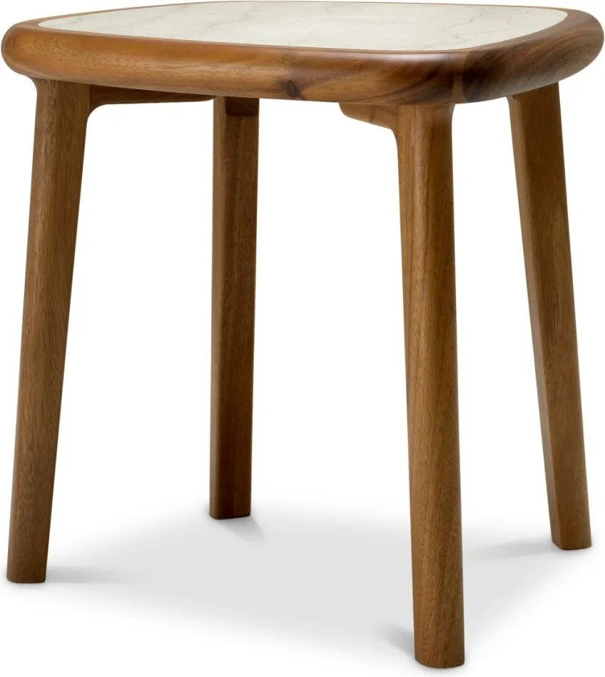 Masuta laterala LUX, Marmura, Lemn, Wilma