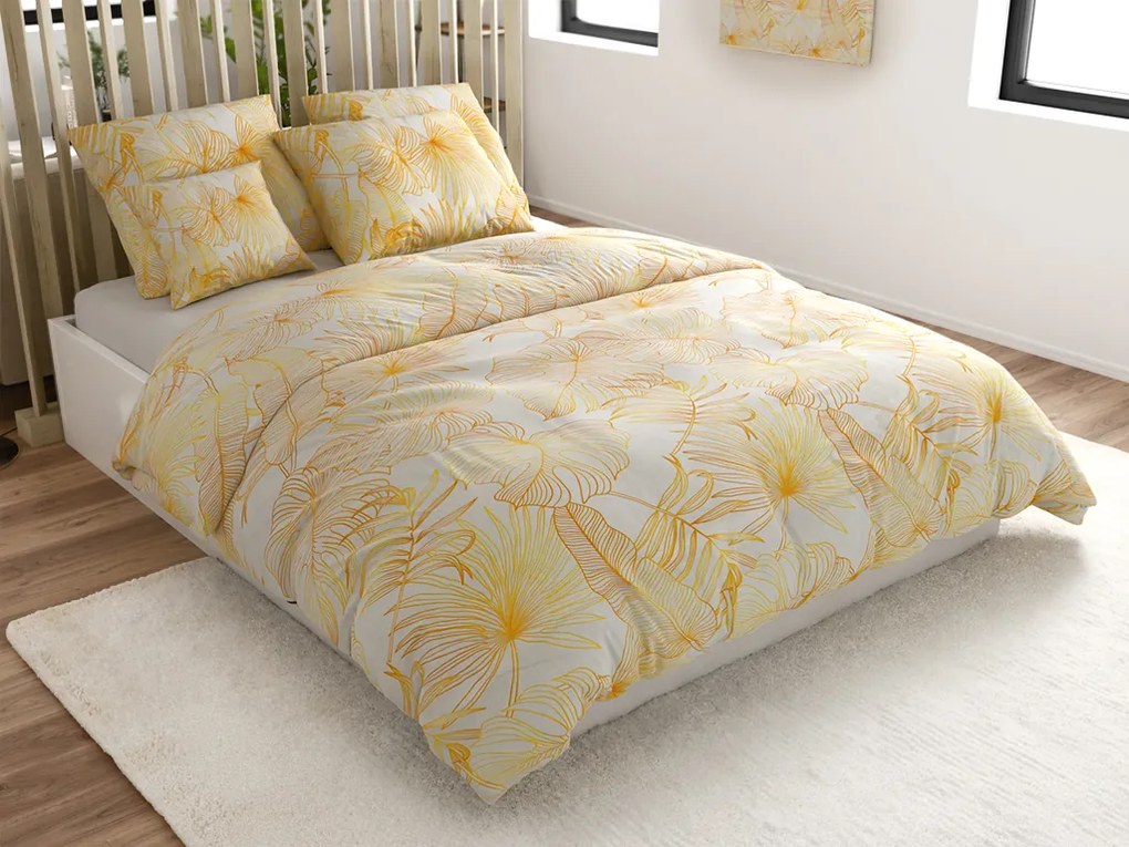 Lenjerie de pat din microfibra PALMERA crem Dimensiune lenjerie de pat: 70 x 80 cm | 140 x 200 cm