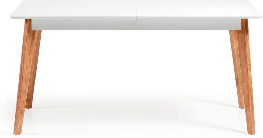 Masă de dining extensibilă Kave Home Meety 160 x 90 cm, alb