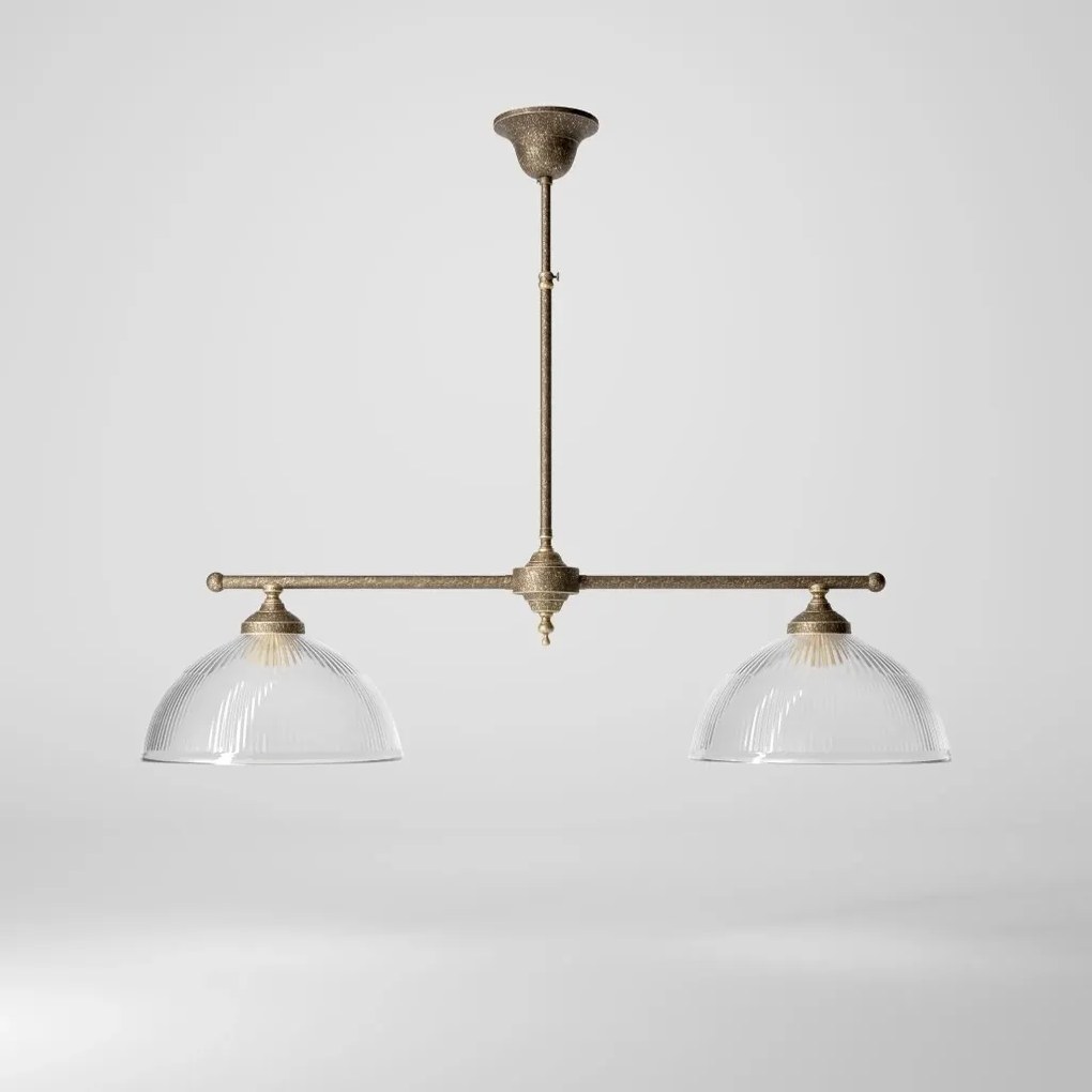 Candelabru stil neoclasic din alama si abajur ceramic Elide