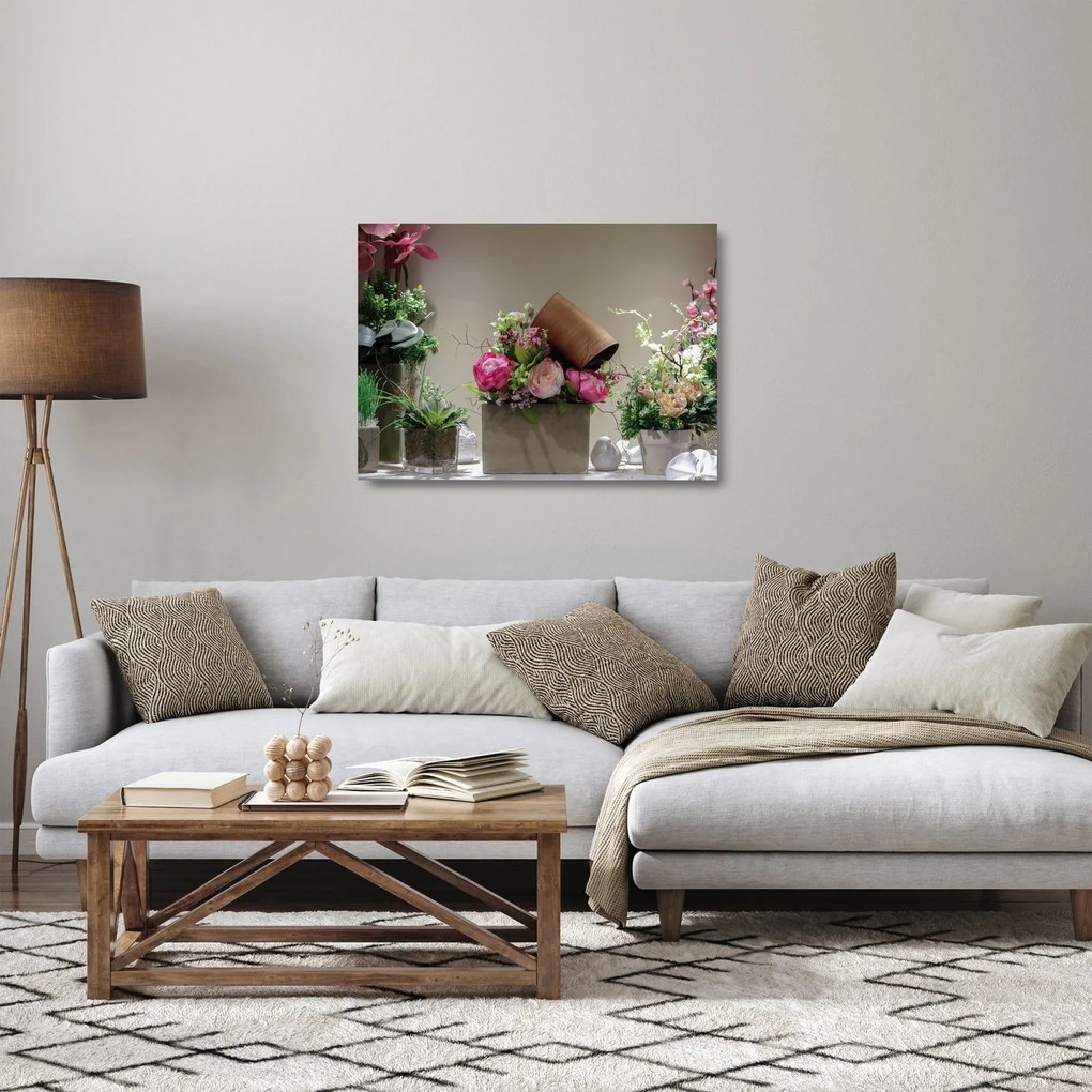 Tablou pe sticlă -Trandafir pentru tine (70x50 cm)