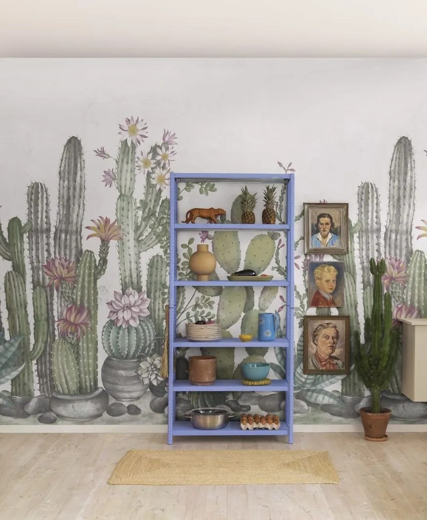 Fototapet, Playfull Cactus, Ivory, Rebel Walls