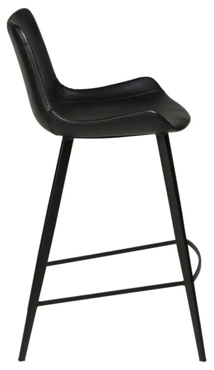 Scaun de bar din imitație de piele DAN-FORM Denmark Hype, negru