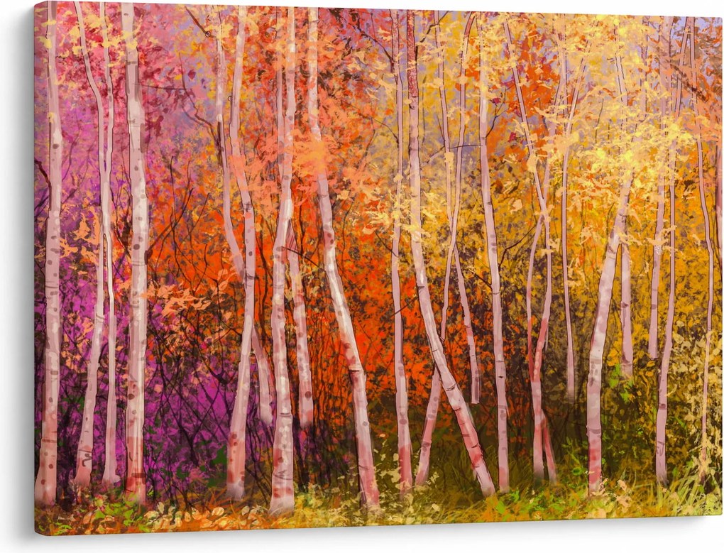 Tablou - Pădurea colorată (70x50 cm)