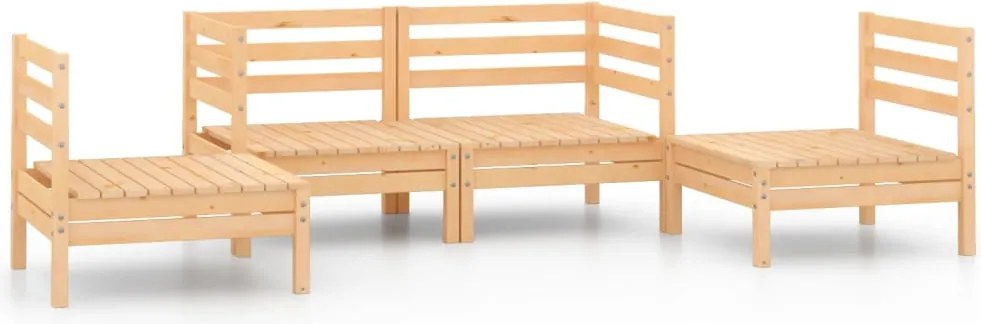 vidaXL Set mobilier de grădină, 4 piese, lemn masiv de pin