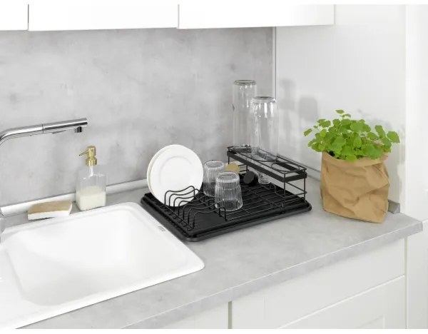 WENKO 54798100 - Scurgător de vase AMY 42,5x31,5 cm negru